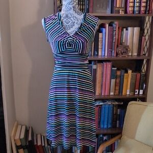 Colourful Stripe Dress XS-S